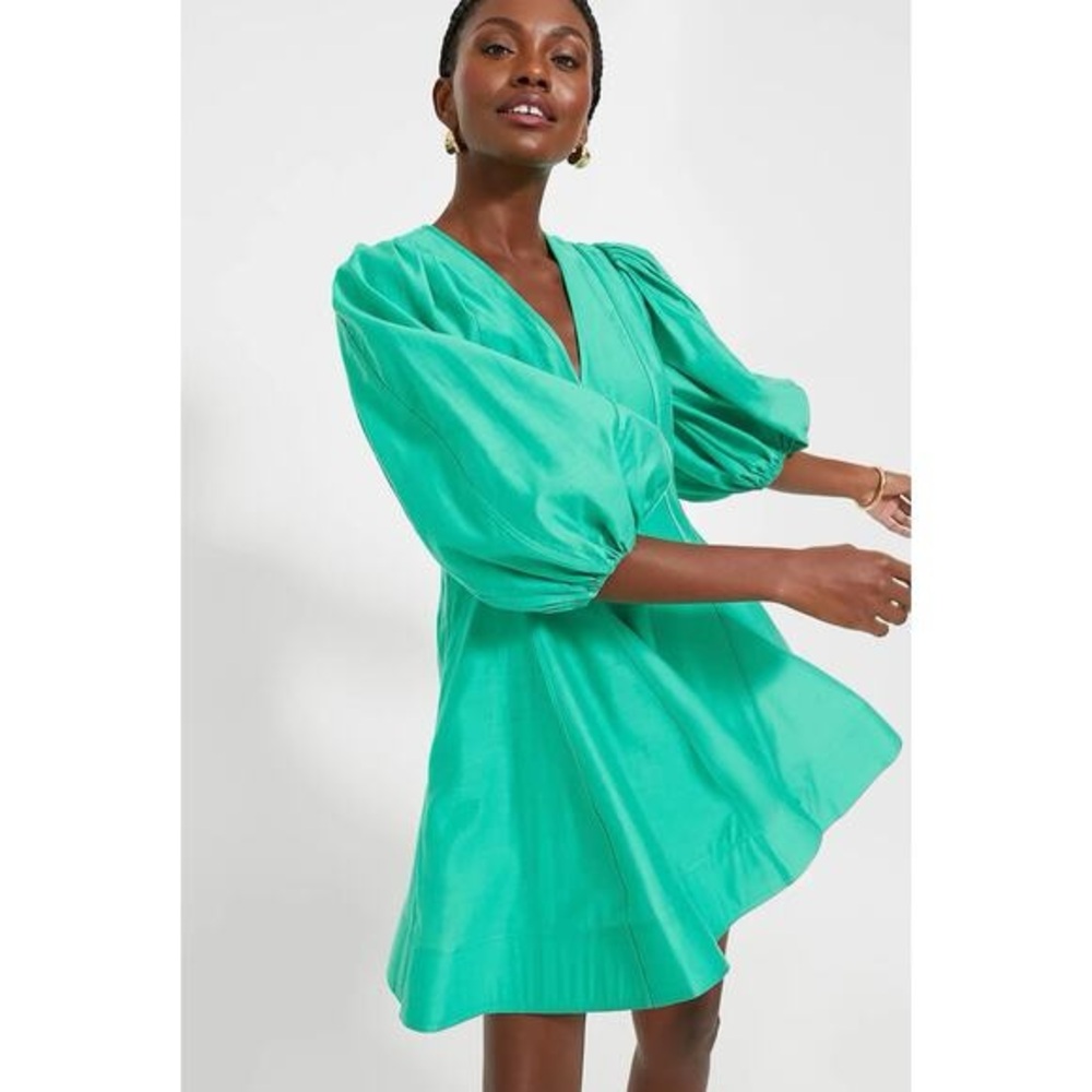 English Factory Vibrant Green Mini Dress